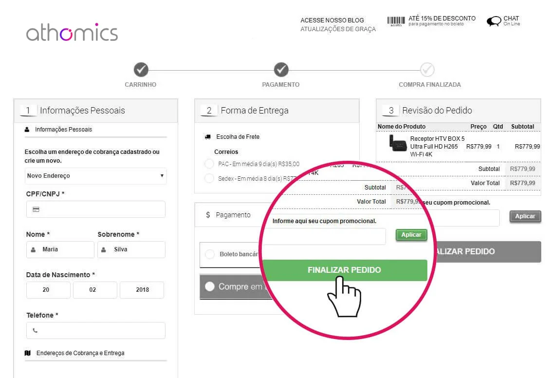Como comprar Athomics